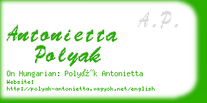 antonietta polyak business card
